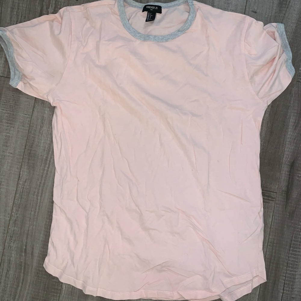 Pink shirt w grey